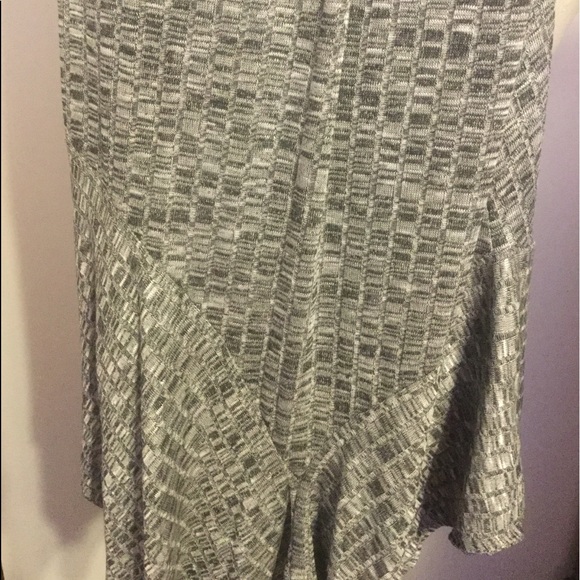 CHARCOAL MARBLE TURTLENECK ASYMMETRIC HEM DRESS - Picture 5 of 6